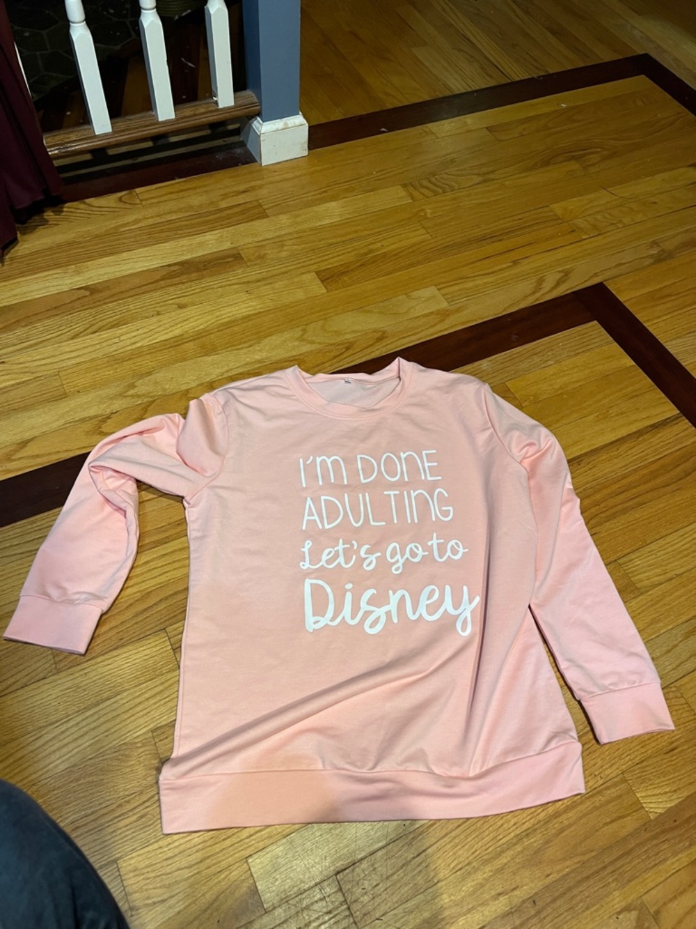 Pink Long Sleeve Top - I'm Done Adulting Let's Go to Disney